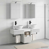 Bathroom Cabinet Set 5 pcs White Engineered Wood 3406271