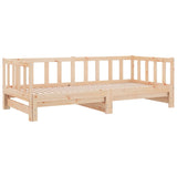 Day Bed with Trundle without Mattress 90x200 cm Solid Wood 836156