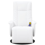 Swivel Massage Recliner Chair White 71 x 90 x 105 cm 42018592