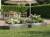 Garden Planter 2 pcs Silver 40 x 40 x 20 cm Stainless Steel 8004989