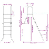 Partially in-Ground Pool Ladder 222 x 128 cm 5-Step 42032427