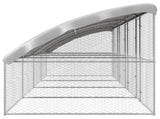Dog Kennel 4 pcs Silver 8 x 2 x 2 m Galvanised steel 3368327