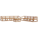 Outdoor Sofa Set 9 pcs Natural Solid Acacia Wood 3367382