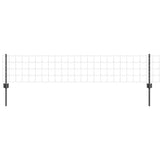 Welded Wire Fence 10 x 0.4 m PVC-Coated Steel Grey Mesh 3336086
