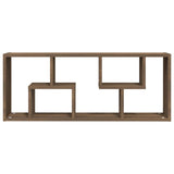 Wall Shelf Brown Oak 36x16x90 cm Engineered Wood 815848