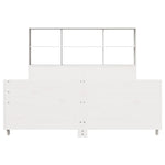 ZNTS Bed Frame without Mattress White 150x200 cm King Size Solid Wood Pine 3323687