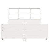 ZNTS Bed Frame without Mattress White 150x200 cm King Size Solid Wood Pine 3323687