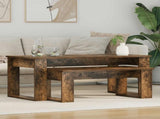 Coffee Table Set 2 pcs Smoked Oak 100 x 50 x 42 cm 8000136