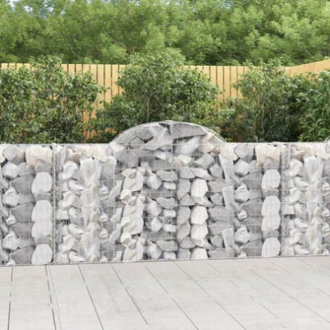 Arched Gabion Baskets 11 pcs 200x30x100/120 cm Galvanised Iron 3146119