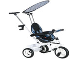 6 in 1 Tricycle for Kids with 5-point harness straps, Removable Canopy, Blue T3398P348137