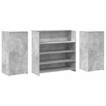 Reception Desk Concrete Grey 200x50x103.5 cm Engineered Wood 3324181