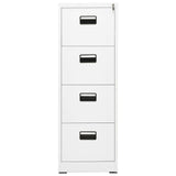 Filing Cabinet White 46x62x133 cm Steel 336278