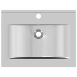 Wash Basin with Overflow 60x46x16 cm Ceramic Silver 143502