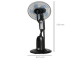 Pedestal Fan with Water Mist Spray, Standing Fan, Humidifying Misting Fan with 3 Speeds, 2.8L Water T3398P343236