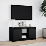 TV Cabinet with LED Black 100x34x50 cm Engineered Wood 852188