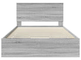 Bed Frame with Drawer Grey Sonoma 100 x 200 cm Engineer Wood 3411150