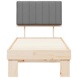 Bed Frame with Upholstered Headboard Light Grey 80 x 200 cm 877519