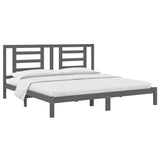 Bed Frame without Mattress Grey 200x200 cm Solid Wood Pine 3104370