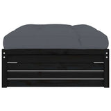 Garden Footstool Black, Anthracite Solid pine wood 120x80 cm 825769