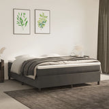 ZNTS Bed Frame without Mattress Dark Grey Super King Velvet 3121227