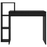 Desk with Shelf Black Oak 100 x 40 x 90 cm Engineered Wood 869315