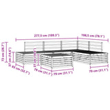 Outdoor Sofa Set 5 Piece Natural Solid Acacia Wood 3374094