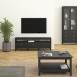 Barcelona Tv-unit 3 drawers in Matt Black 72579668GMGM