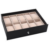 Jewellery Box 10-Layer with Watch Holders Black 29x20.5x40.5 cm 4103567