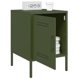 Bedside Cabinets 2 pcs Olive Green 36x39x50.5 cm Steel 842919