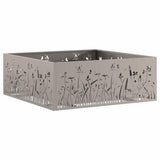 Fire Pit Brown 80 x 80 x 30 cm Weathering Steel 858929