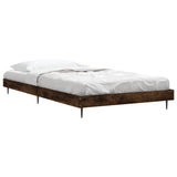 Bed Frame without Mattress Smoked Oak 100x200 cm Engineered Wood 832266