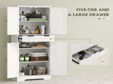 Tall Bathroom Cabinet, Freestanding Bathroom Storage Cabinet with Drawer, Shelves and Doors, 60 30 T3398P548730