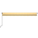 Manual Retractable Awning 600x350 cm Yellow and White 3069238