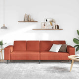 Fabric Sofa with Cushion Red Orange Corduroy fabric 3335107