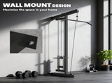 Wall Mounted Lat Pull Down Machine, Crossover Cable Machine with High & Low Pulleys for Home Gym T3398P425104