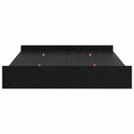 Storage Bed Frame Black oak 140 x 190 cm Engineered wood 3335310