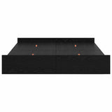 Storage Bed Frame Black Oak 140 x 200 cm Engineered Wood 3335294