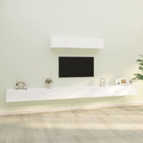 4 Piece TV Cabinet Set White Engineered Wood 3114606