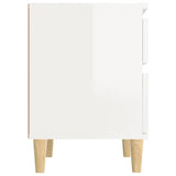 ZNTS Bedside Cabinet High Gloss White 40x35x50 cm 821830