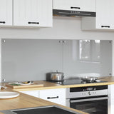 Kitchen Backsplash 2 pcs Light Grey 80 x 50 cm Tempered Glass 3415450