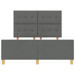 ZNTS Bed Frame Dark Grey 160x200 cm Fabric 3344740