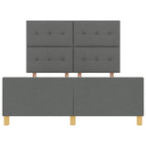 ZNTS Bed Frame Dark Grey 160x200 cm Fabric 3344740