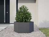 Garden Planter Anthracite Hexagon 69x60x45 cm Steel 851124