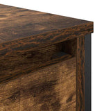 Bathroom Basin Cabinet with Drawers Smoked Oak 90x34.5x60 cm 861879