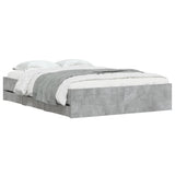 Bed Frame with Drawers without Mattress Concrete Grey 120x200 cm 3207283