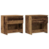 Bedside Cabinets 2 pcs Old Wood 40x30x39 cm Engineered Wood 856407
