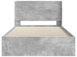 Bed Frame with Storage and Headboard Concrete Grey 90 x 200 cm 3413980