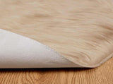 Faux Sheepskin Rug TAFALLA Beige 160 cm Polyester 42021494