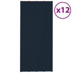 Roof Panels 12 pcs Galvanised Steel Anthracite 100x45 cm 317215