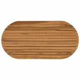 Table Top 100 x 50 x 3.5 cm Oval Solid Teak Wood Natural 42033162